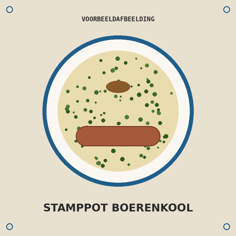Stamppot boerenkool (vierkant) (voorbeeldafbeelding)